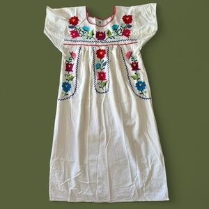 Embroidered Mexican dress